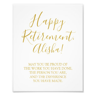Happy Retirement Sign, Retirement Gift Sign