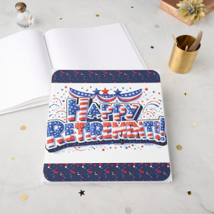 Happy Retirement Stars and Stripes  Guest Book