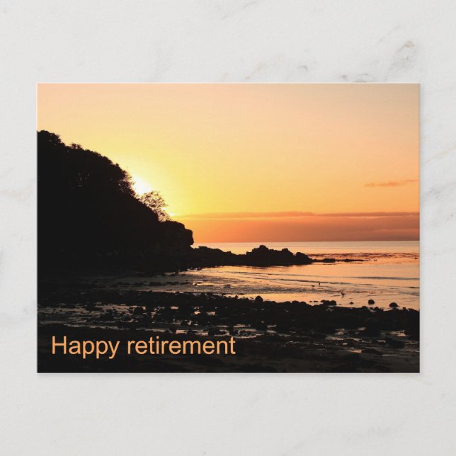 Happy retirement sunset in Scotland Postcard (Front)