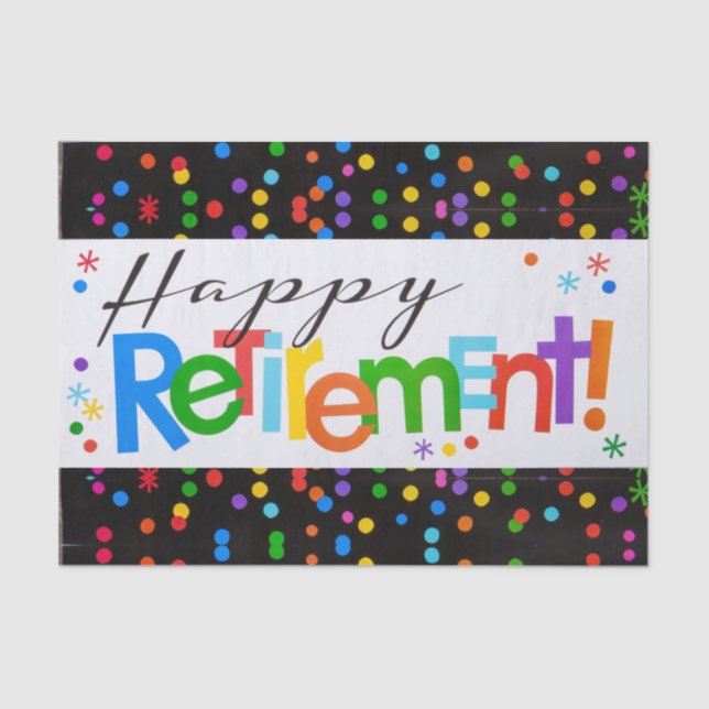 Happy Retirement  Tissue Paper (Front)