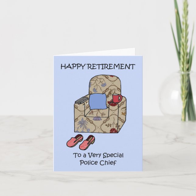 Happy Retirement to Police Chief Card (Front)