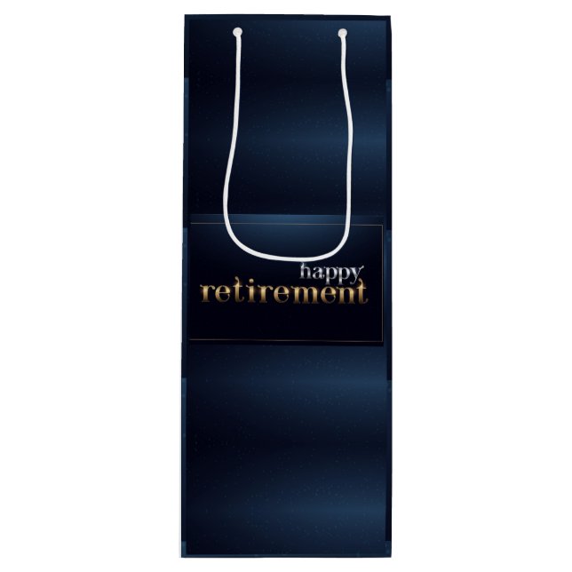 Happy Retirement Wine Gift Bag (Front)