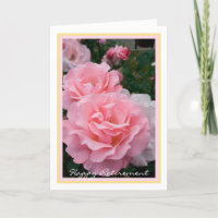 Happy Retirement Wishes Pink Roses Elegant