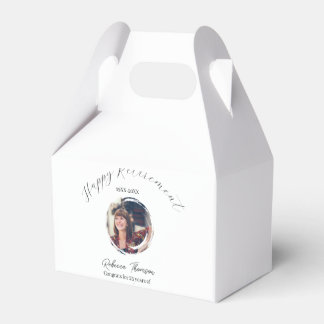 Happy retirement year name circle photo retired favour box