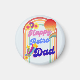 Happy Retro Dad Magnet