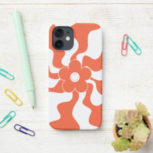 Happy Retro Daisy in Orange and White  iPhone 12 Mini Case