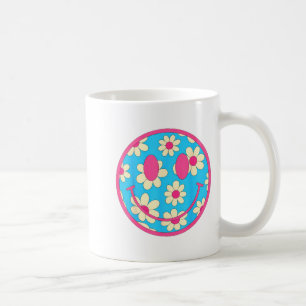 Happy Retro Daisy Smile Face Preppy Aesthetic Men Coffee Mug