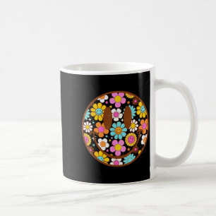 Happy Retro Daisy Smile Face Preppy Aesthetic Men  Coffee Mug