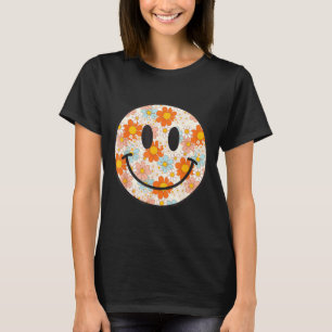 Happy Retro Daisy Smile Face Preppy Aesthetic Men  T-Shirt