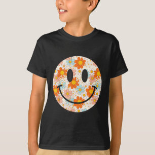 Happy Retro Daisy Smile Face Preppy Aesthetic Men  T-Shirt