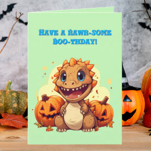 Happy Roar Some Cute Dino photo Halloween cards