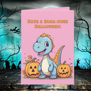 Happy Roar Some Cute Dino photo Halloween cards