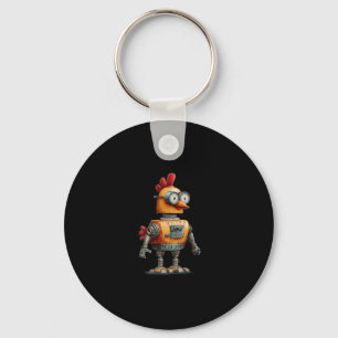 Happy Robot Chicken With Ai For Smart Robots Lover Key Ring