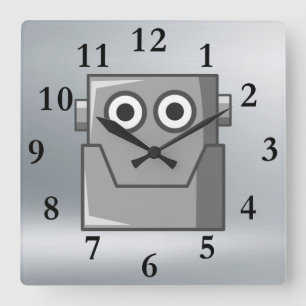 HAPPY ROBOT HEAD CLOCK