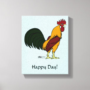 Happy Rooster Canvas Print
