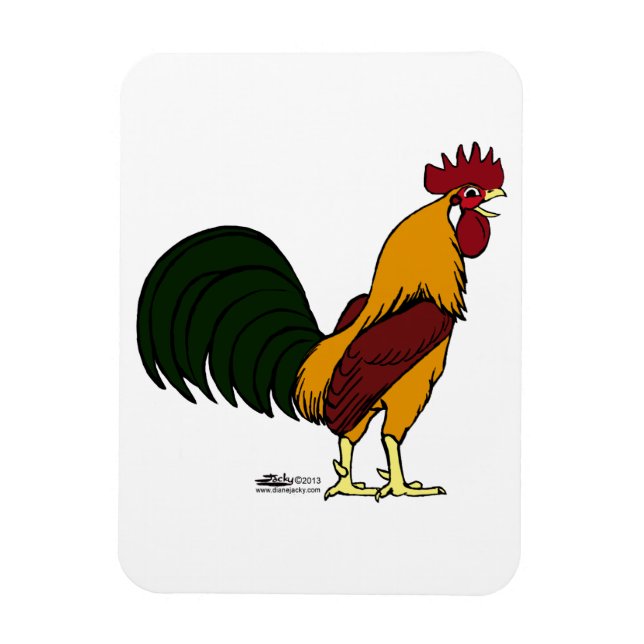 Happy Rooster Magnet (Vertical)