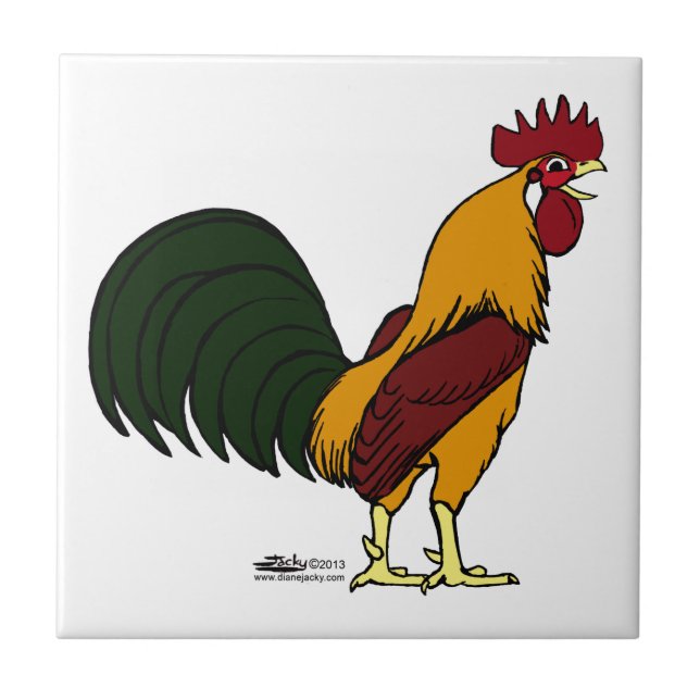 Happy Rooster Tile (Front)