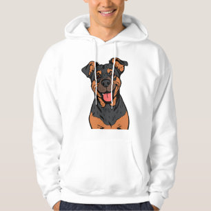 Happy Rottweiler Cartoon � Cute and Friendly Dog Hoodie