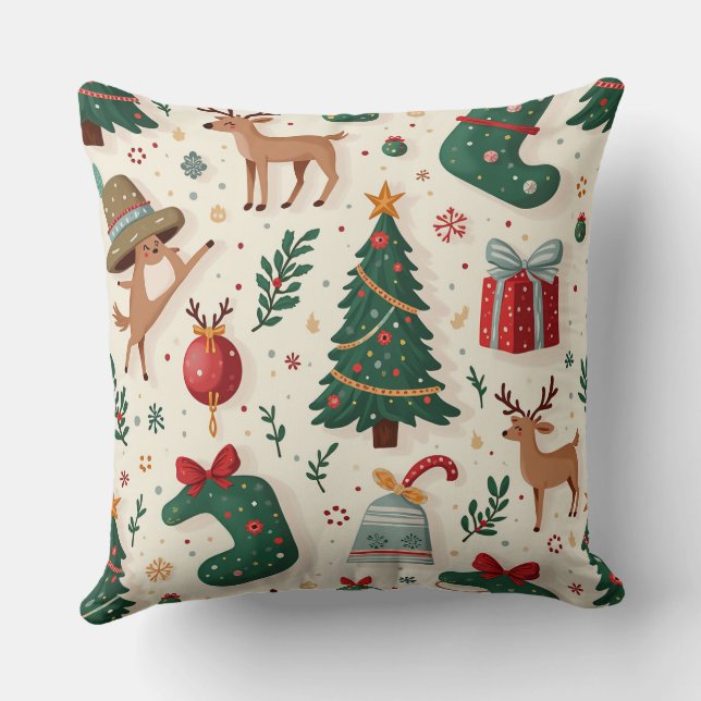 Happy Rudolphs Cushion (Back)