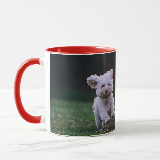 happy running dog mug (Left)