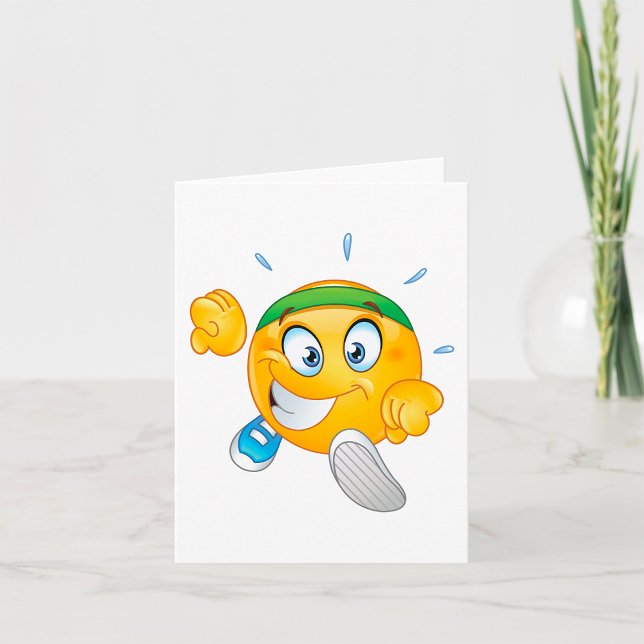 Happy Running Emoji Card (Creator Uploaded)