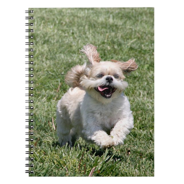 Happy running Shih Tzu Spiral Notebook (Front)