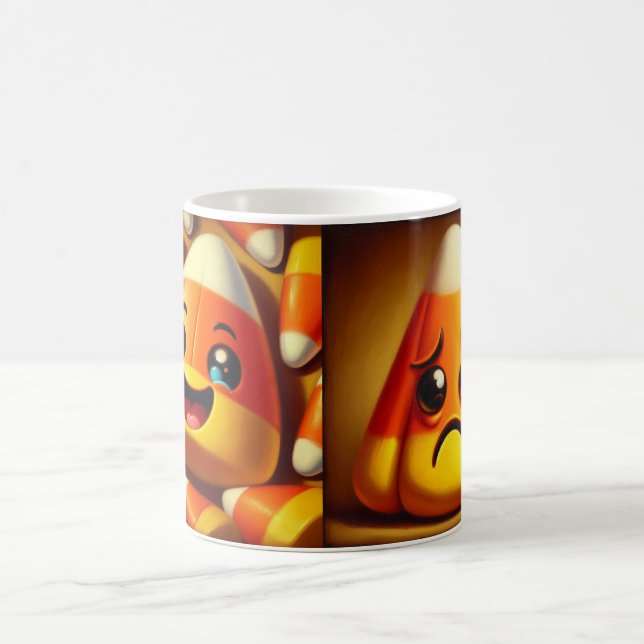 Happy Sad Candy Corn Coffee Mug (Center)