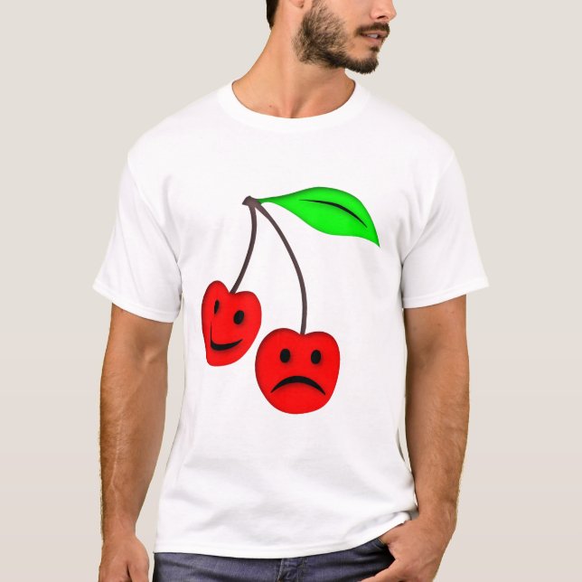 Happy Sad Cherries T-Shirt (Front)