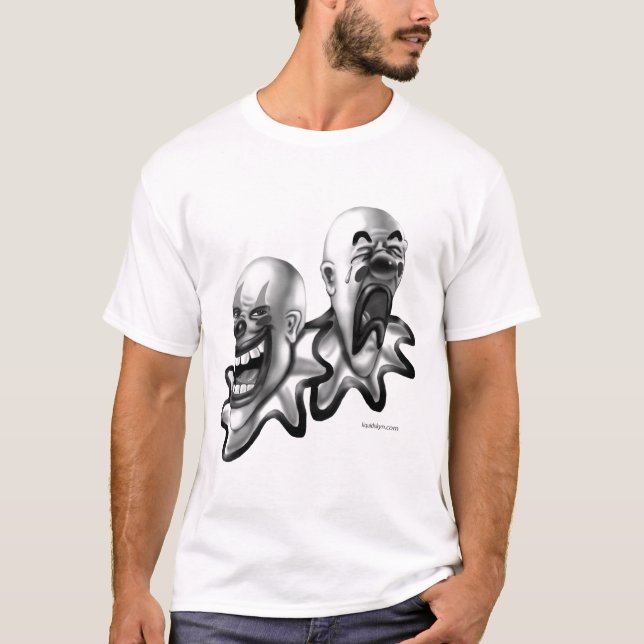 Happy & Sad Gangster Clowns T-Shirt (Front)