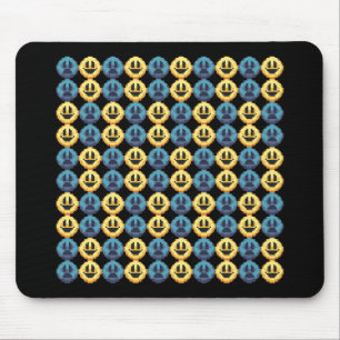Happy Sad Pixel Art Mouse Pad