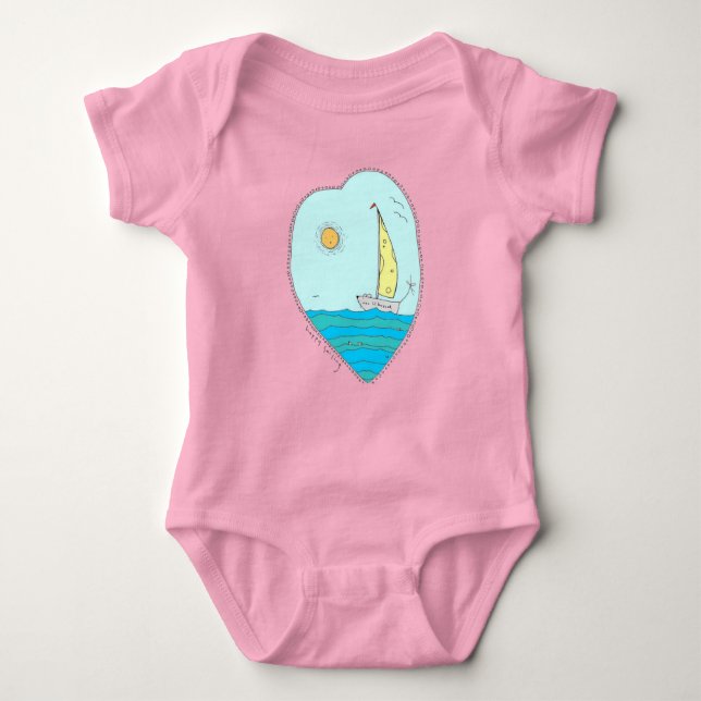 Happy Sailing ! Baby Bodysuit (Front)