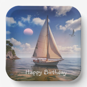 Happy Sailing  Paper Plate