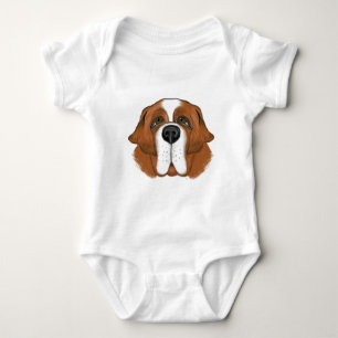Happy Saint Bernard Baby Bodysuit