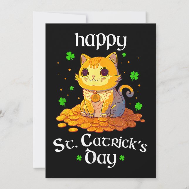 Happy Saint Catricks Day St Patricks Irish Leprech Invitation (Front)