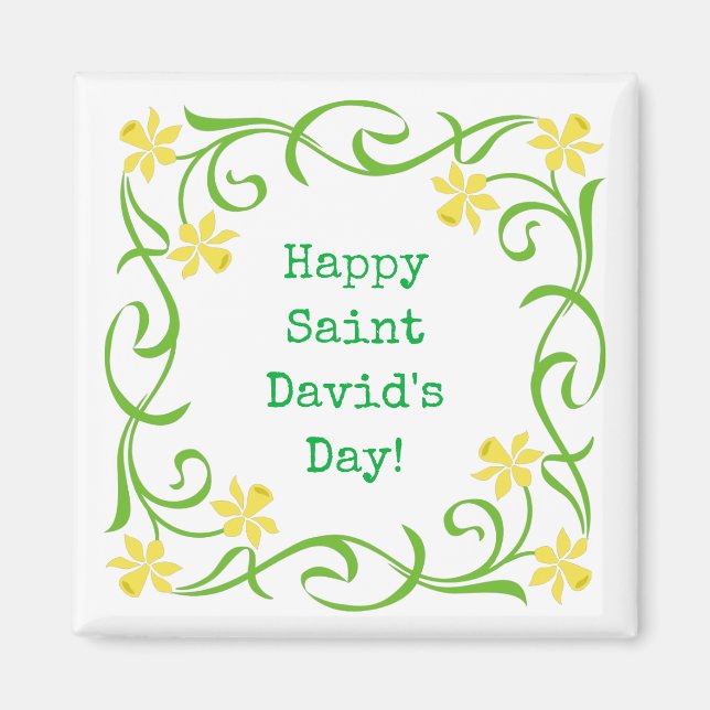 Happy Saint David's Day Magnet (Front)
