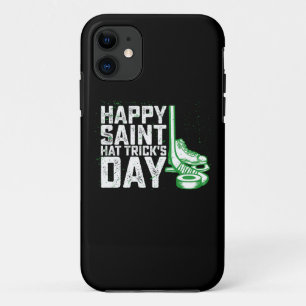 Happy Saint Hat Trick's Day Ice Hockey St Patricks Case-Mate iPhone Case