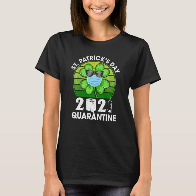 Happy Saint Patrick S Day 2021 Irish Shamrock Face T-Shirt (Front)