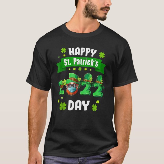 Happy Saint Patrick S Day 2022 Irish Shamrock Face T-Shirt (Front)