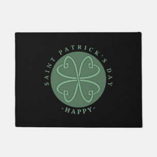 Happy Saint Patrick s Day Shamrock Doormat