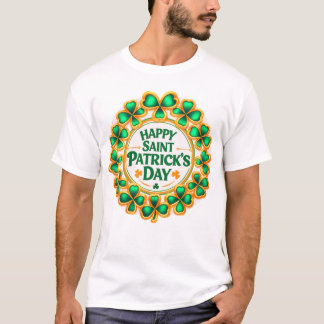 happy Saint Patrick's clovers T-Shirt