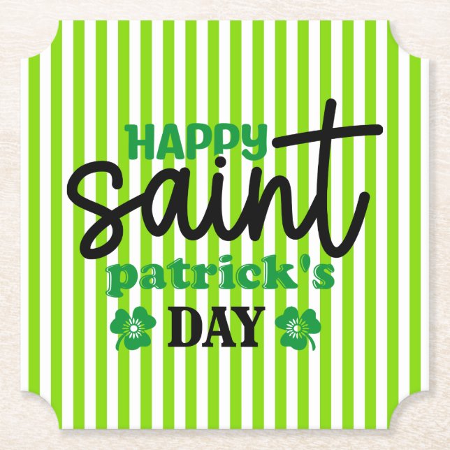 Happy Saint Patrick's Day-59889 Paper Coaster (Front)