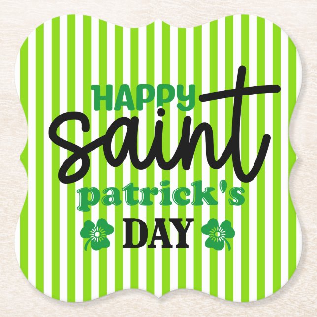 Happy Saint Patrick's Day-59889 Paper Coaster (Front)