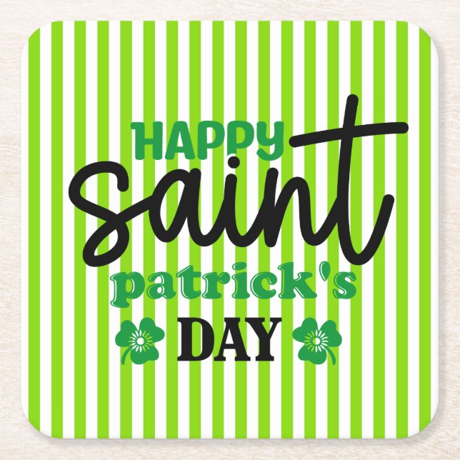 Happy Saint Patrick's Day-59889 Square Paper Coaster (Front)