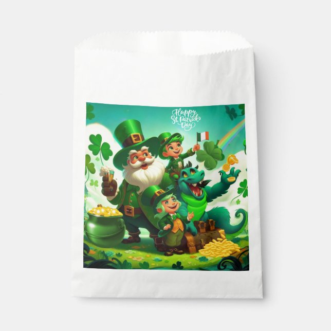 Happy Saint Patrick's Day colourful Favour Bags (Front)