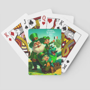 Happy Saint Patrick's Day colourful Playing Cards