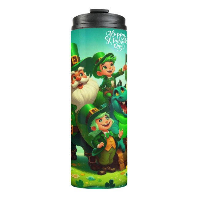 Happy Saint Patrick's Day colourful Thermal Tumbler (Front)