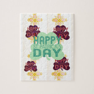 Happy Saint Patrick's Day Lovely Art Print Jigsaw Puzzle