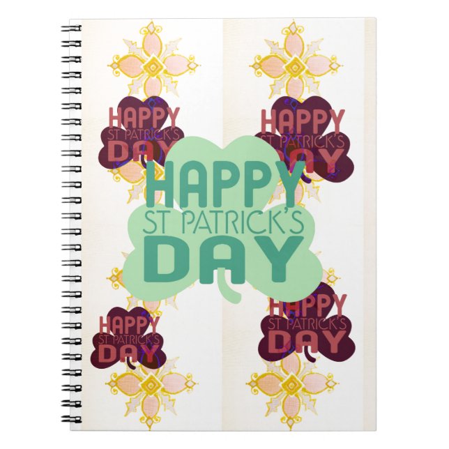 Happy Saint Patrick's Day Lovely Art Print Notebook (Front)