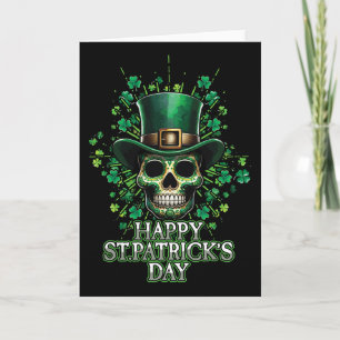 Happy Saint Patrick's Day Paddy Shamrock Clover Sk Card