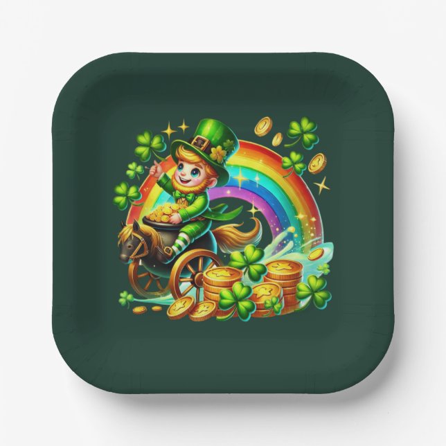 Happy Saint Patrick's Day party Paper Plate (Front)